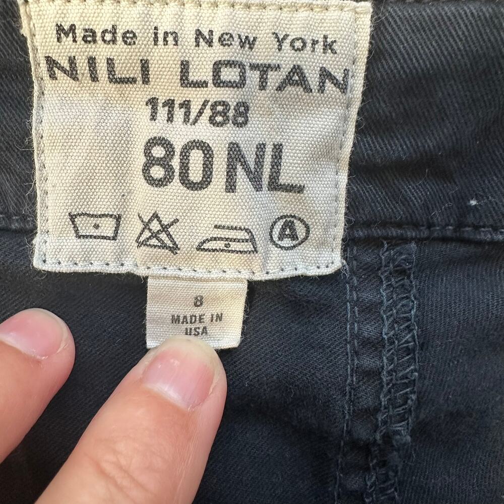 Nili Lotan Cropped French Military Pants Zip Jogger Ankle Carbon 8 - Picture 9 of 16